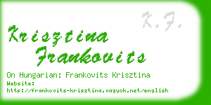 krisztina frankovits business card